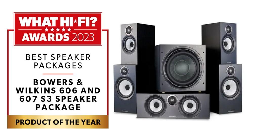 Az év hangsugárzó csomagja £2000 felett - 606 S3 + 607 S3 + HTM6 S3 + ASW610