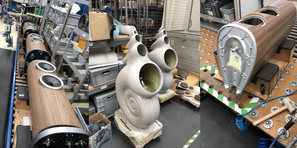 Bowers & Wilkins 800-as sorozat összeszerelése és egy félkész Nautilus