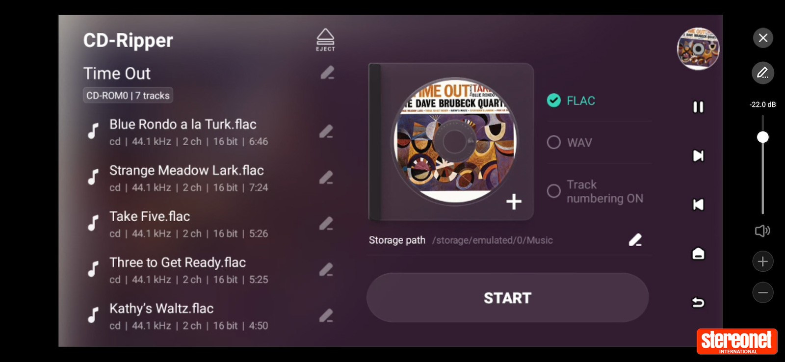 Eversolo Play CD rippelés