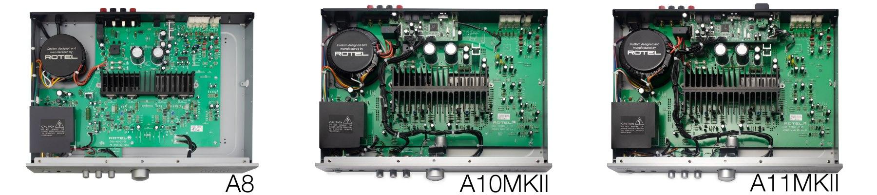 Rotel A8, A10MKII és A11MKII belső fotó