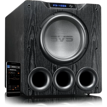 SVS PB-4000 aktív mélysugárzó fekete tölgy