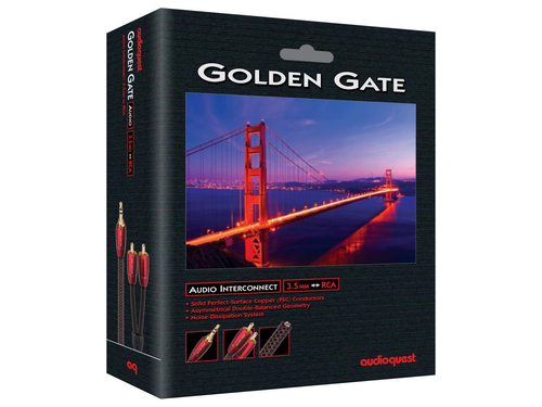 AudioQuest 0.6m Golden Gate 3.5m-RCA analóg összekötő kábel