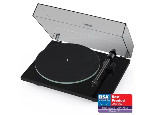 Pro-Ject T1 BT analóg lemezjátszó + Ortofon OM5 hangszedő /Lakk fekete/