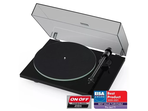 Pro-Ject T1 analóg lemezjátszó + Ortofon OM5 hangszedő /Lakk fekete/