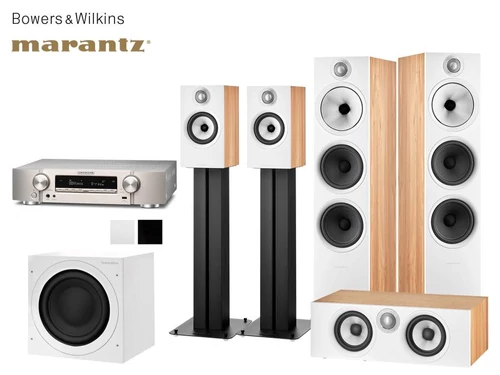Marantz NR1711 ezüst + Bowers &amp; Wilkins 603 S2 moziszett fehér