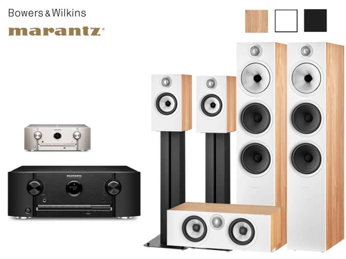 Marantz SR5015 ezüst + Bowers &amp; Wilkins 603 S2 moziszett fehér