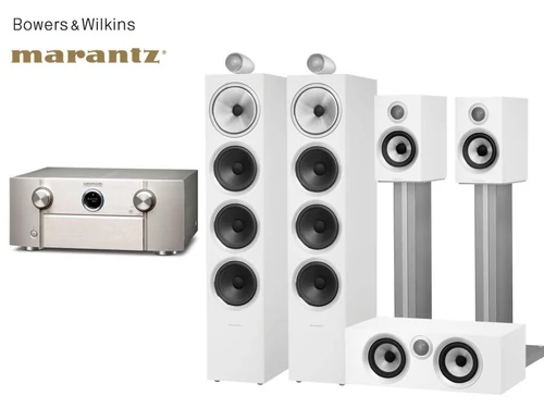 Marantz SR7015 + Bowers &amp; Wilkins 702 S2 + 707 S2 + HTM72 S2 rózsafa