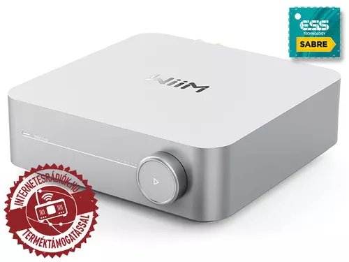 WiiM AMP (ezüst) Wifi/ethernet/USB/AUX/BT zenelejátszó, erősítő